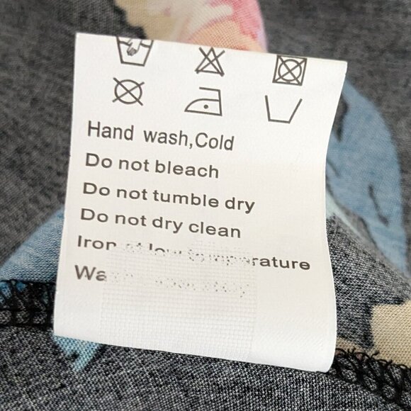 KORMEI Multi-Colored Floral, Short Sleeve High-Low Faux Wrap Midi Dress; Size S - Picture 7 of 7